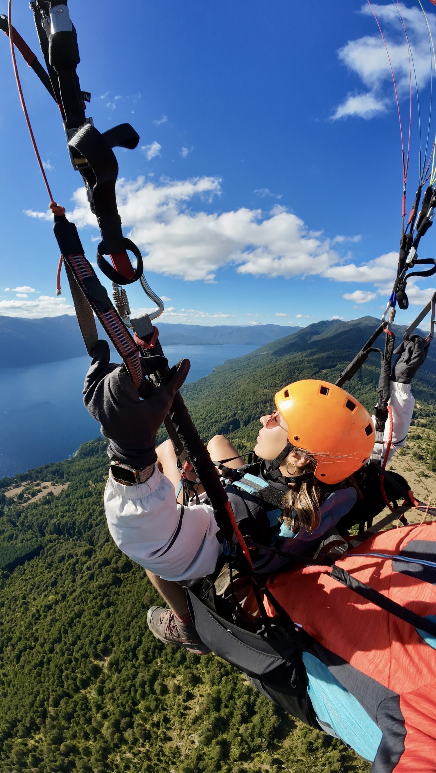 Paisaje aereo de parapente